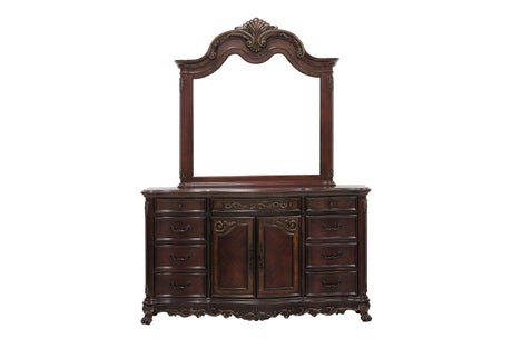 Deryn Park Cherry Sleigh Bedroom Set by Homelegance at Eve Furniture