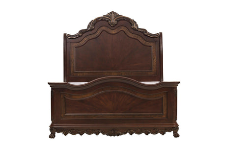 Deryn Park Cherry Sleigh Bedroom Set by Homelegance at Eve Furniture