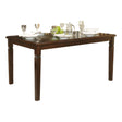 Devlin Espresso Dining Table by Homelegance at Eve Furniture