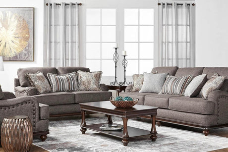 Driftwood Wood Trim Grey Living Room Set by New Era Innovations at Eve Furniture