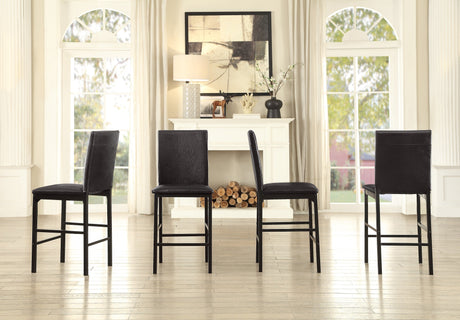 Tempe Brown/Black Counter Chair, Set of 4