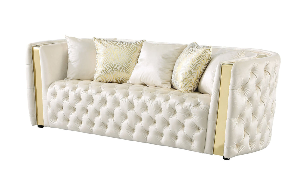 White loveseat sofa