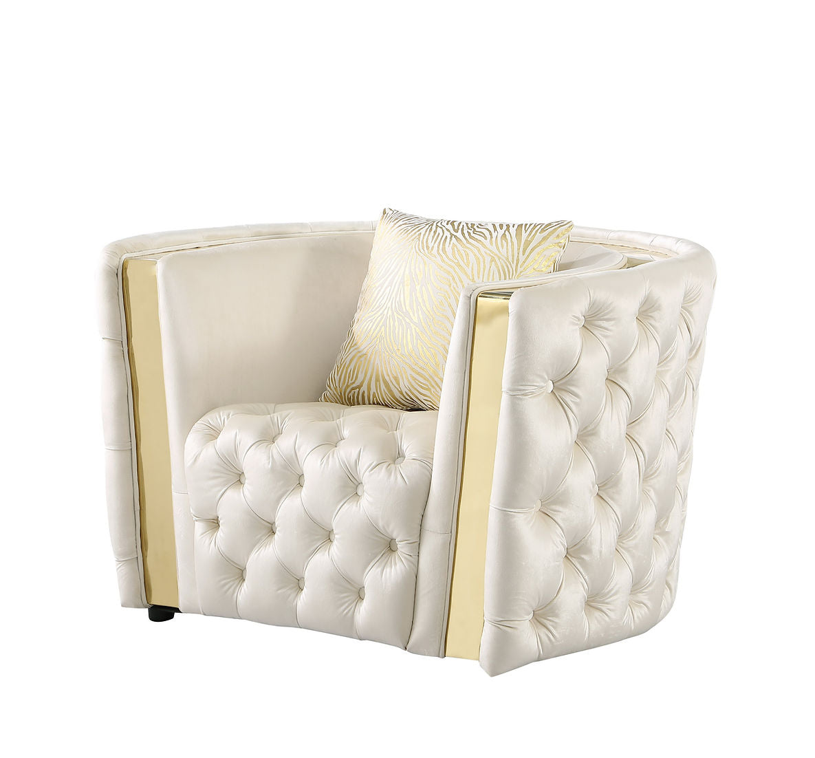 White and gold sofa