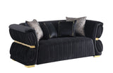 Black Velvet Sofa Living Room