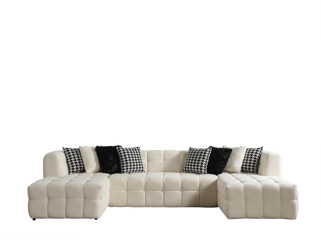 Florida Sectional Cream White - Eve Furniture