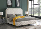 B830 Leilah King Platform Bed (Cream)