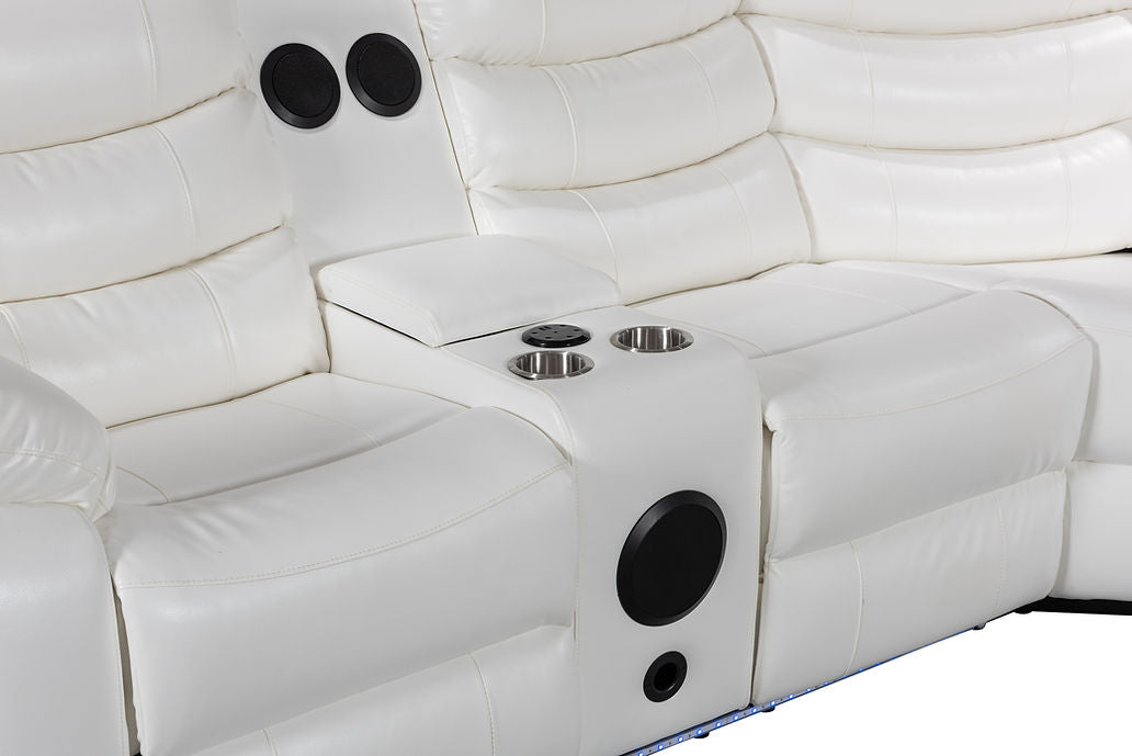 S8686 Turbo (White) Power Reclining Sectional
