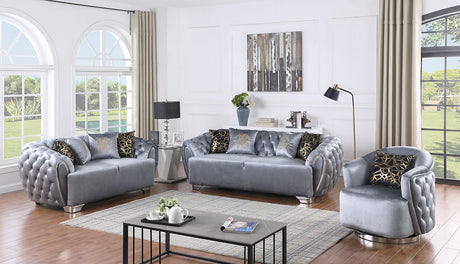 Light Grey Velvet Sofa