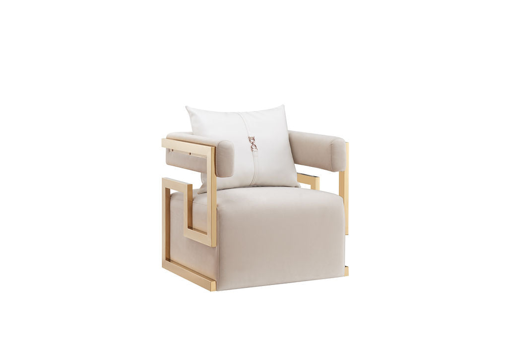S3040 Juliet (Cream) Living Room Set - Eve Furniture