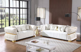 Gold And White Sofa