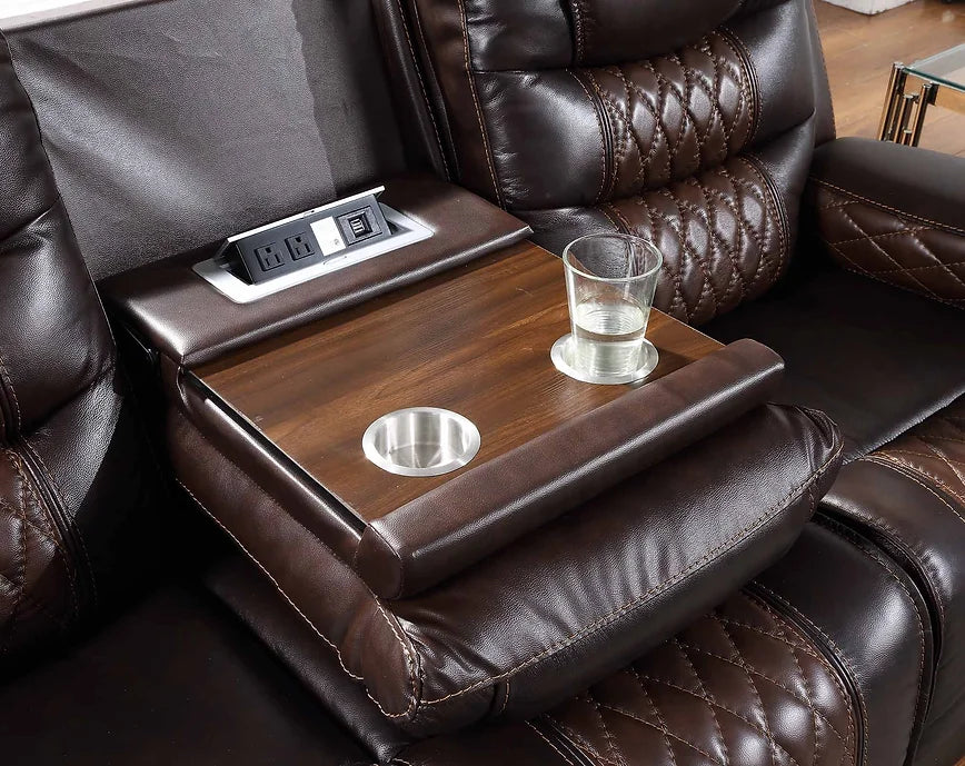 S4440 Glendale 3pcs Leather Power Reclining Living Room Set