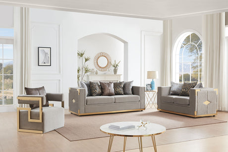 S3040 Juliet (Taupe) Living Room Set - Eve Furniture