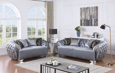 Light Grey Velvet Sofa