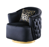 Black Velvet Living Room Set