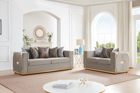 S3040 Juliet (Taupe) Living Room Set - Eve Furniture