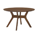 Edam Brown Round Dining Table by Homelegance at Eve Furniture