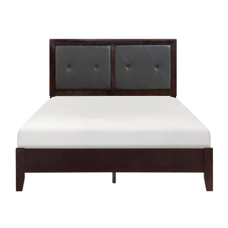 Edina Espresso Upholstered Panel Bedroom Set by Homelegance at Eve Furniture