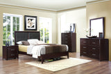 Edina Espresso Upholstered Panel Youth Bedroom Set by Homelegance at Eve Furniture