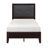 Edina Espresso Upholstered Panel Youth Bedroom Set by Homelegance at Eve Furniture