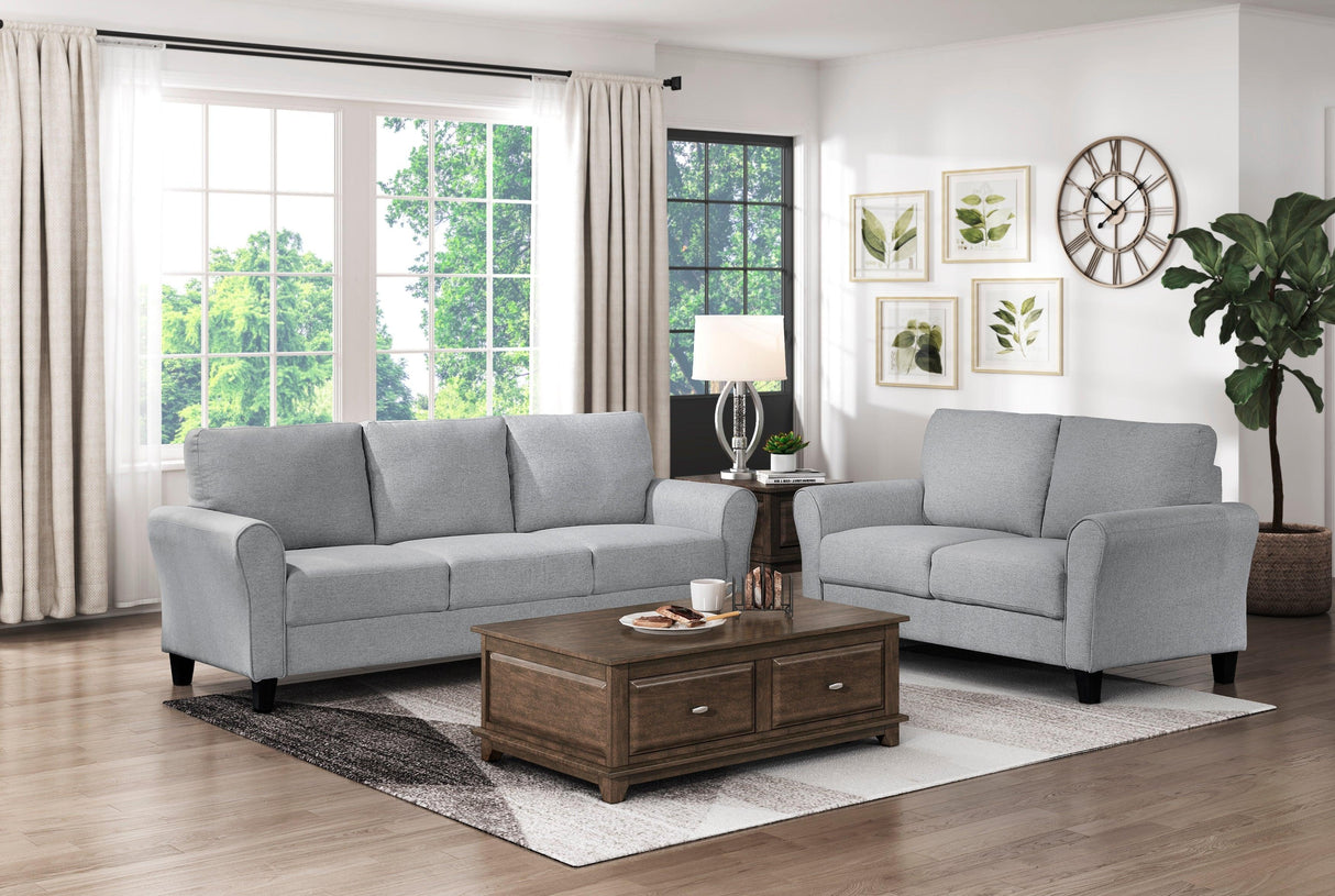 Ellery Dark Gray Loveseat by Homelegance at Eve Furniture