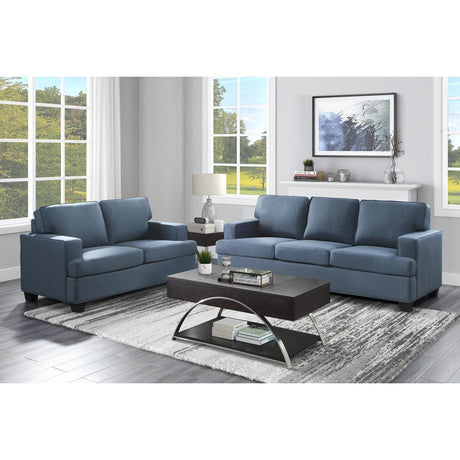 Elmont Blue Sofa by Homelegance at Eve Furniture
