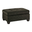 Emilio Chocolate Ottoman by Homelegance at Eve Furniture