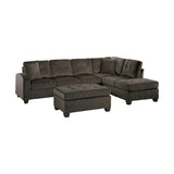 Emilio Chocolate Reversible Sectional by Homelegance at Eve Furniture