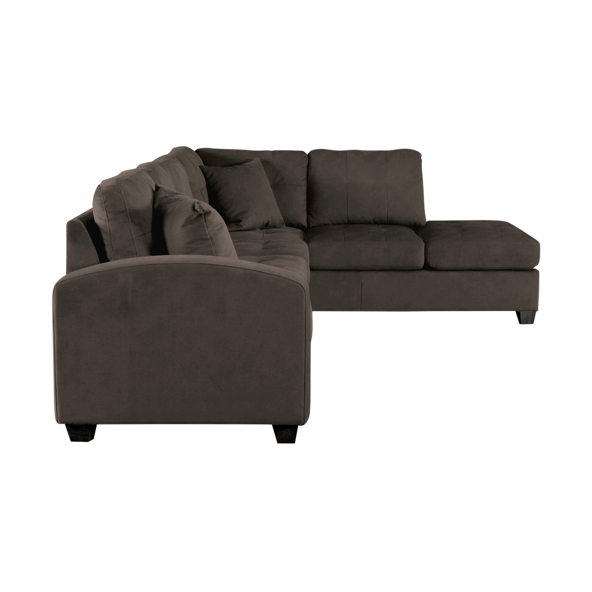 Emilio Chocolate Reversible Sectional by Homelegance at Eve Furniture