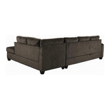 Emilio Chocolate Reversible Sectional by Homelegance at Eve Furniture