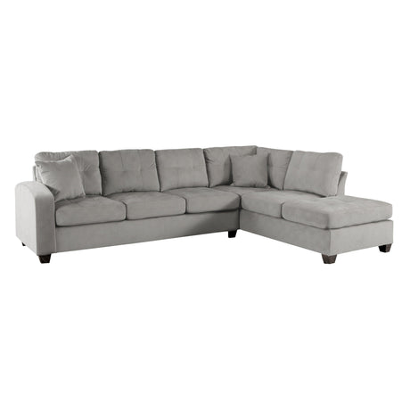 Emilio Taupe Reversible Sectional by Homelegance at Eve Furniture