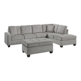 Emilio Taupe Reversible Sectional by Homelegance at Eve Furniture