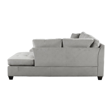 Emilio Taupe Reversible Sectional by Homelegance at Eve Furniture