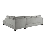 Emilio Taupe Reversible Sectional by Homelegance at Eve Furniture