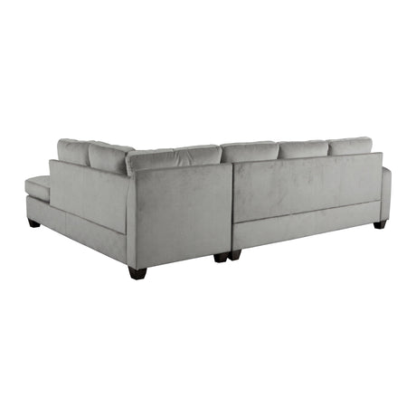 Emilio Taupe Reversible Sectional by Homelegance at Eve Furniture
