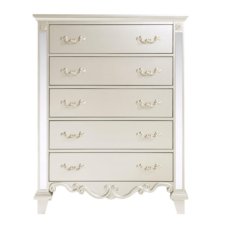 Ever Champagne Mirrored Chest by Homelegance at Eve Furniture