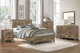 Mandan Weathered Pine King Panel Bed