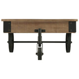 Factory Rustic Brown Cocktail Table by Homelegance at Eve Furniture