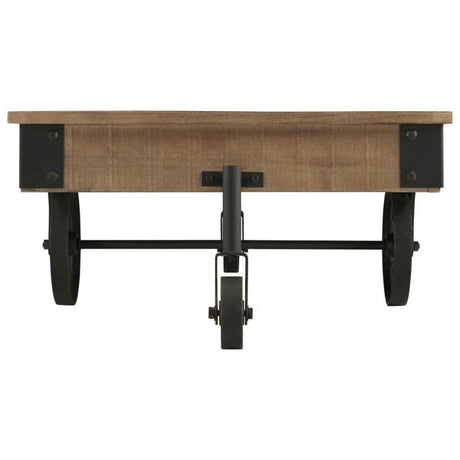 Factory Rustic Brown Cocktail Table by Homelegance at Eve Furniture