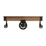 Factory Rustic Brown Cocktail Table by Homelegance at Eve Furniture