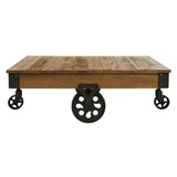 Factory Rustic Brown Cocktail Table by Homelegance at Eve Furniture
