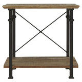 Factory Rustic Poplar End Table by Homelegance at Eve Furniture