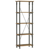 Factory Rustic Poplar & Metal Bookcase by Homelegance at Eve Furniture