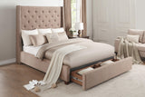 Fairborn Brown Full Upholstered Storage Platform Bed by Homelegance at Eve Furniture