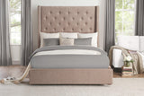 Fairborn Brown King Upholstered Storage Platform Bed by Homelegance at Eve Furniture