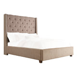 Fairborn Brown Queen Upholstered Storage Platform Bed by Homelegance at Eve Furniture