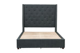 Fairborn Gray Full Upholstered Platform Bed by Homelegance at Eve Furniture