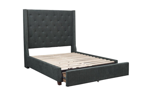 Fairborn Gray Full Upholstered Storage Platform Bed by Homelegance at Eve Furniture