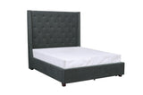 Fairborn Gray King Upholstered Platform Bed by Homelegance at Eve Furniture