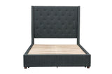 Fairborn Gray King Upholstered Storage Platform Bed by Homelegance at Eve Furniture