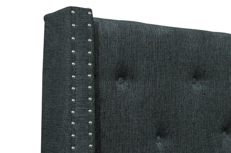 Fairborn Gray King Upholstered Storage Platform Bed by Homelegance at Eve Furniture